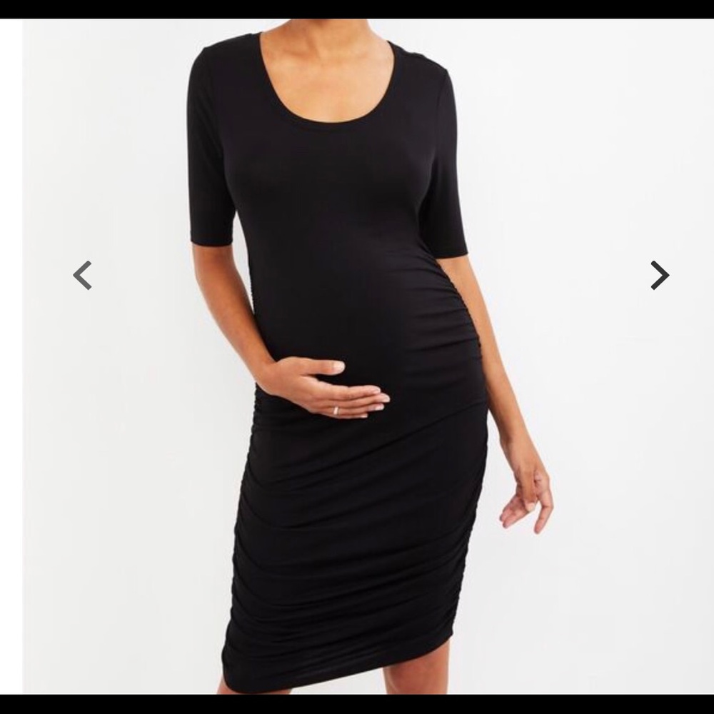 Motherhood Side Ruched Maternity Dress